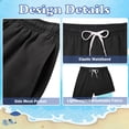 thumbnail image 6 of Aideaone Boys Swim Trunks with Compression Liner Solid Color Bathing Suits Summer Quick Dry Swimwear Swim Shorts 6-14T, 6 of 7