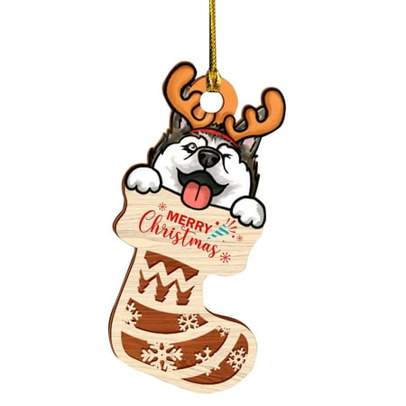 

Eudgs Pendant Christmas Tree Decoration Pendant Christmas Tree Decoration Pendant Christmas Charm Glass Ornament Flower Hats And Beards Hooks for Chandelier Stair Christmas Person Picture on String