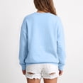 thumbnail image 5 of Women's Oversized Crewneck Sweatshirt with Drop Shoulders and Ribbed Cuffs Heather Grey Casual Top, S-2XL, 5 of 6