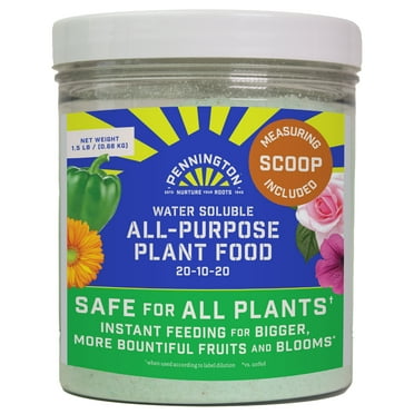 Pennington All Purpose Water Soluble Plant Food, 20-10-20 Fertilizer, 1.5 lb.
