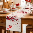 thumbnail image 5 of Red Valentines Table Runner 72 Inches, Red Love Heart Tree Rustic Bed Runner Dresser Scarves Tabletop for Indoor Outdoor Parties/Ceremony/Banquet, 16" x 72", 5 of 8