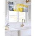 thumbnail image 3 of Valances for Windows Street Art Brush Rod Pocket Cafe Window Treatments Valance Curtains for Kitchen Bathroom Laundry Basement Windows 60"x18", 3 of 9