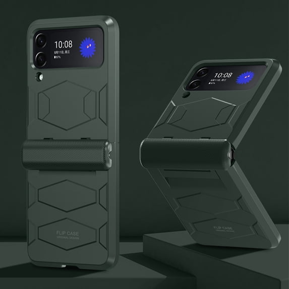 Compatible with Samsung Galaxy Z Flip 4 Case with Hinge 360° All Inclusive Protection Case for Z Flip 4 2022,Green