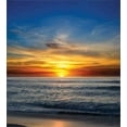 thumbnail image 3 of Ambesonne Ocean Duvet Cover Set, Pacific California Sunset, 2-Calking, Orange Blue, 3 of 7