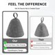 thumbnail image 5 of Uxcell Gorro de Sauna 1-Pack para Mujeres y Hombres, Gorro de Lana Vaporarium Suave Duradero Cómodo Transpirable para Spa [Gris Claro], 5 of 7