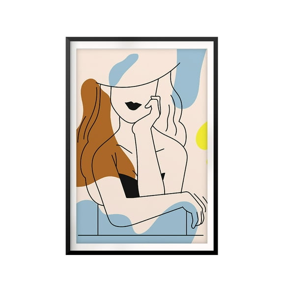 Designs ByLITA Silhouette Thinker 5 x 7 UNFRAMED Print Silhouette Wall Art