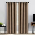 thumbnail image 6 of Superior Jaxon Blackout Curtains Set of 2, Grommet Header Curtain Panel Pair, 52"W x 96"L, Tan, 6 of 6