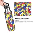 thumbnail image 4 of Yayeee 20oz Insulated Water Bottle Double Wall Stainless Steel with Flip Straw Lid, Art Triangles, 4 of 7
