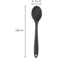 thumbnail image 2 of Piezas Cucharas de Cocina de Silicona, 27.5 Cuchara de Silicona de Mango Largo Cucharas de Cocina Antiadherentes Resistentes al Calor para revolver, saltear Mezclar Scoop Black, 2 of 5
