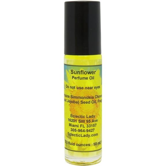 Sunflower Perfume Oil, 0.3 Oz Portable Roll-On Fragrance