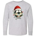 thumbnail image 3 of Inktastic Soccer Ball Christmas Lights Santa Hat Long Sleeve Youth T-Shirt, 3 of 5