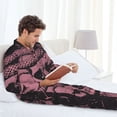 thumbnail image 6 of Picia Skull and Snake Art Pattern Men’s Long-Sleeve Sleepwear Set - Soft 2-Piece Loungewear with Pockets, Comfy PJs for Relaxing Nights-Small, 6 of 7