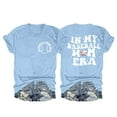 thumbnail image 1 of Nouveaux et Tendances T-Shirts Graphiques Uooqdmx pour Femmes, Chemise de Baseball pour Femmes, Sweat à Manches Courtes pour Femmes, T-Shirt à Col Rond Décontracté à la Mode, Chemises en Coton pour Femmes, Bleu Ciel TTG, 1 of 2