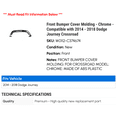 thumbnail image 2 of Easy-Autoparts Front Grille With Chrome Frame For Dodge Journey 2011-2020 2 of 5
