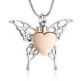 thumbnail image 2 of Butterfly with Heart Urn Cremation Urn Pendants with Chain Urn Necklace for Ashes of Loved One, 2 of 7