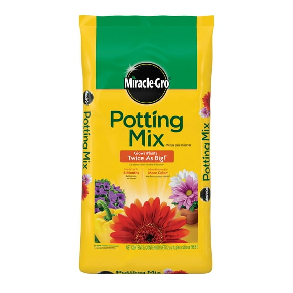 Miracle-Gro Potting Mix, For Indoor or Outdoor Potted Plants, Flowers, Shrubs, 8 qt.