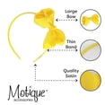 thumbnail image 5 of Motique Accessories Little Girls Headband with Side Grosgrain Bow - Yellow, 5 of 6