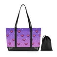 thumbnail image 7 of FORMRS Canvas Laptop Tote Bag for Women with 15.6" Computer Compartments Shoulder Handbag, Pixel Love, 7 of 7