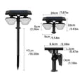 thumbnail image 4 of Matsuzay Light Solar Outdoor Lawn Walkway Landscape Lámpara de doble cabeza Patio Paisajismo Iluminación Resistente a la intemperie Recargable Iluminación y accesorios Blanco 6000K Matsuzay HA072736-02, 4 of 6
