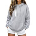 thumbnail image 6 of Certgust Essential Hoodie Womens Oversized Zip Hoodie Sweatshirt Long Sleeve Casual Fall Jacket with Pockets Drawstring Top, 6 of 9