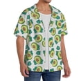 thumbnail image 2 of Honeii Avocado Sleeping for Men's Short-Sleeved Button-Up Collared Shirt Featuring A Pocket, Perfect for Beach Vacations, And Travel Adventures.-XX-Large, 2 of 5