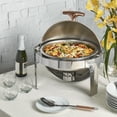 thumbnail image 2 of Celebrations by Denmark Tools for Cooks 5 Piece 6.3 Quart Stainless Steel Round Chafing Dish Set with Roll Top Lid, 2 of 6