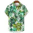 thumbnail image 3 of Mens Printing Button Casual Short Sleeve Turndown Collar Blouse Shirt, 3 of 3