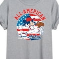 thumbnail image 3 of Disney - Americana - Mickey Americana Baseball - Women's Oversized T-Shirt, 3 of 5