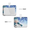 thumbnail image 2 of Cauagu Christmas Snowman In The Snow for ID Badge Holder,Badge Holder with Windows Key Card Work Badge Sleeve for Office/ Factory/ID Credit Cards/Proximity Key Cards, 2 of 7
