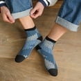 thumbnail image 3 of Naloa Cozy Knitted Blue Chevron Ankle Socks for Women Non Slip Socks No Show Socks Classic Low Cut Casual Socks Casual Socks, 3 of 7