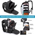 thumbnail image 2 of Mochila Della Gao para portátil extra grande de 50 litros con USB, color negro, 2 of 6