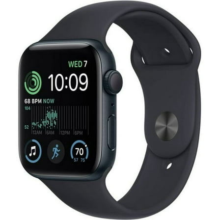 Pre-Owned Apple Watch SE 2 GPS 44mm Aluminum Case Midnight Sport Band MNTG3LL/A - Midnight