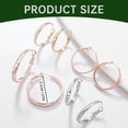 thumbnail image 3 of Female Rhinestone Inlaid Big Ear Hoop Ring Earrings Personalized Ear Jewelry, 3 of 6