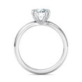 thumbnail image 2 of Brig Jewel Elegant 1.6 Ct Round Cut Moissanite Ring - Double Prong Setting Design Ring - 14K White Gold Plated Ring for Women's - Stunning Engagement Ring - A Dream Come True for Her, 2 of 4