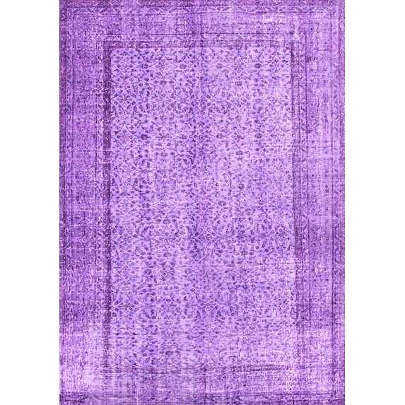 Ahgly Company Indoor Rectangle Persian Purple Traditional Area Rugs, 7' x 9'