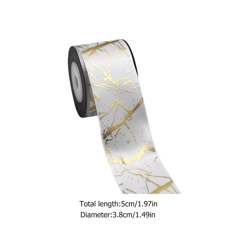 2 Rolls of Blocking Polyester Wrapping Ribbon Gift Packaging Ribbon