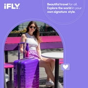 iFLY Fibertech 28 Large Checked Suitcase – Hardside Expandable Spinner Luggage for Travel, Midnight Berry