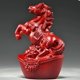 thumbnail image 4 of Solid wood red horse figurine, rosewood carving, "Success Upon Arrival" living room decoration, zodiac horse (Wu horse), pure wood horse., 4 of 4