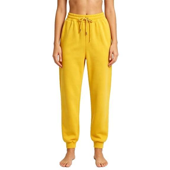 Posijego Sweatpants Women Elastic Waist Drawstring Joggers for Women Athletic Running Sweat Pants Solid Color