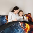 thumbnail image 5 of jejeloiu 3D Music Moldy Full Size Comforter Sets,Orange Blue Bedding Sets For Teens Reversible 3pcs, 5 of 8