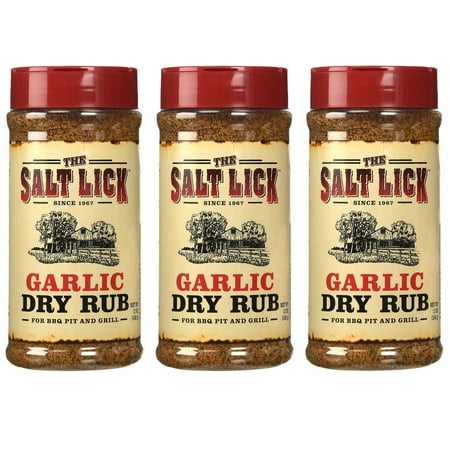 The Salt Lick BBQ Garlic Dry Rub 12 Oz (Pack of 3) by Salt