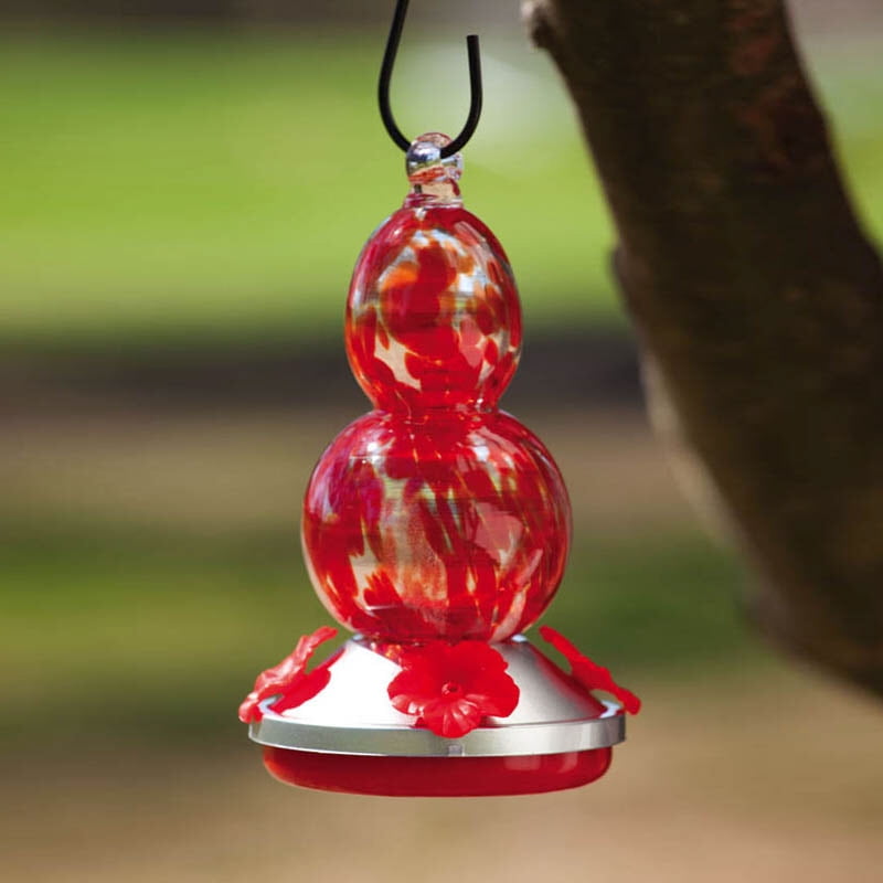 Evergreen Enterprises 2HF042 Red Glass Hummingbird Feeder