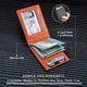 thumbnail image 4 of Funda de fibra de carbono para tarjetas de crédito Funda de fibra de carbono negro + forro de color naranja Xishao Billeteras, 4 of 4