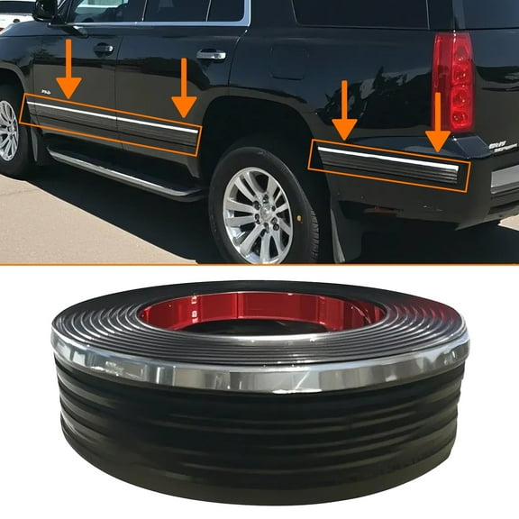 Telimocy Body Side Trim Molding Strip 236'' For 1989-2025 Chevy Silverado 1500 Exterior Side Molding Protector Roll
