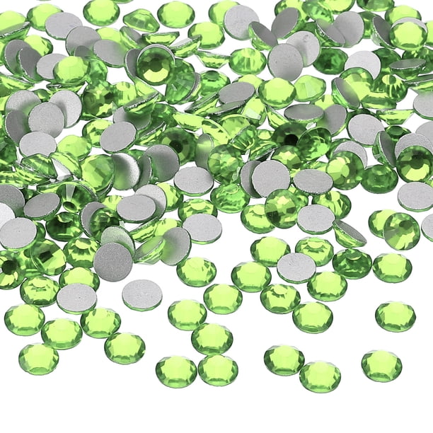 Uxcell 1600Pcs SS16 Redondo Flatback Cristal 3.8-4.0-mm Piedras de Strass Vidrio Verde Claro