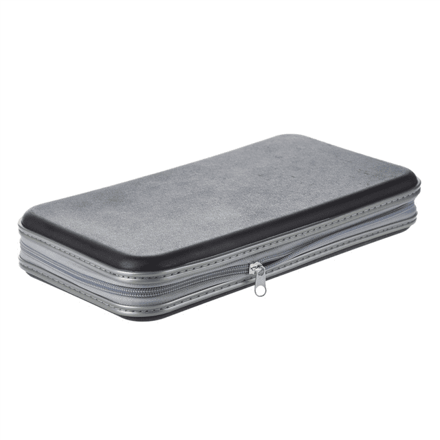 3X 80 Disques Album CD DVD Étui de Transport Portefeuille Sac de Rangement Boîte Rigide - Noir