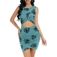 thumbnail image 3 of Aiyino Women's 2024 Summer Sleeveless Tank Dresses Cut Out Twist Bodycon Wrap Party Evening Mini Dress, 3 of 9