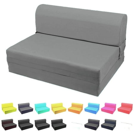 MaGshion Sleeper Chair Folding Foam Bed Sized Single Size 5x23x70 Inch Dark