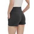 thumbnail image 5 of Yawrut Maternity 3Pack Yoga Shorts High Waist Over Bump, Soft Stretchy Pregnancy Lounge Shorts with Pockets, 5 of 8