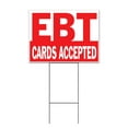 thumbnail image 1 of EBT Cards Accepted (18" x 24") Yard Sign, Includes Metal Step Stake, 1 of 6